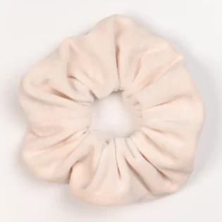 Scrunchie βελουτέ βανίλια