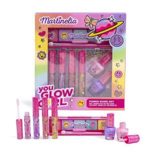 Super Girl Power Shine Set – 2 x Βερνίκια 4ml, 4 x Lip Gloss 1ml, Eye Shadow Pallete 5colours & Applicator | Martinelia